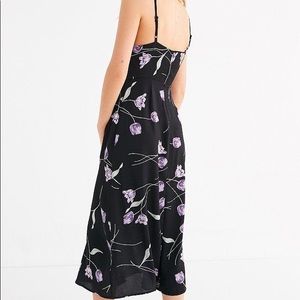 Urban Kimchi Blue Black & Purple Floral Midi
